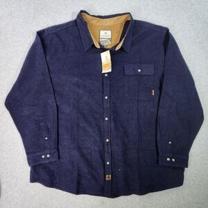 Legendary Whitetails Shirt Mens Size 4XL Blue The‎ Original Buck Camp Flannel